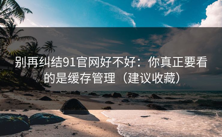 别再纠结91官网好不好:你真正要看的是缓存管理(建议收藏)